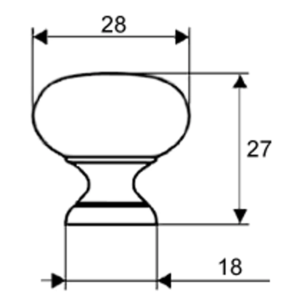 Kép 2/3 - TULIP Bútorgomb Jota króm fényes + csavar