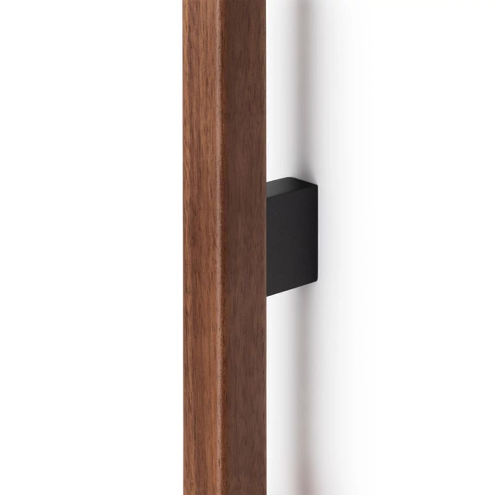 Kép 3/11 - Fogantyú  Viefe DUO BIG kétoldalról szerelhető szett  480/960mm, fém-fa, csiszolt láva szürke - dió