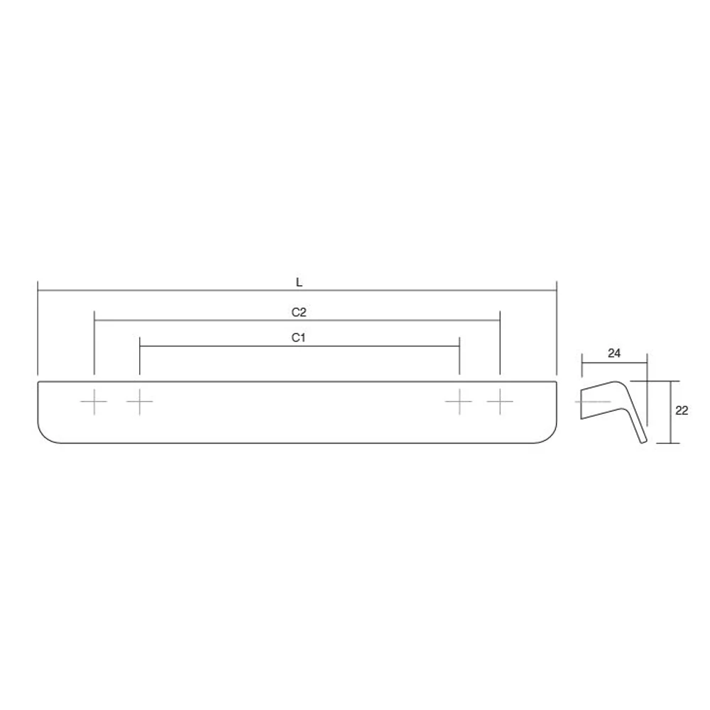 Kép 4/4 - Fogantyú  Viefe FLAPP   32mm, fa, dió