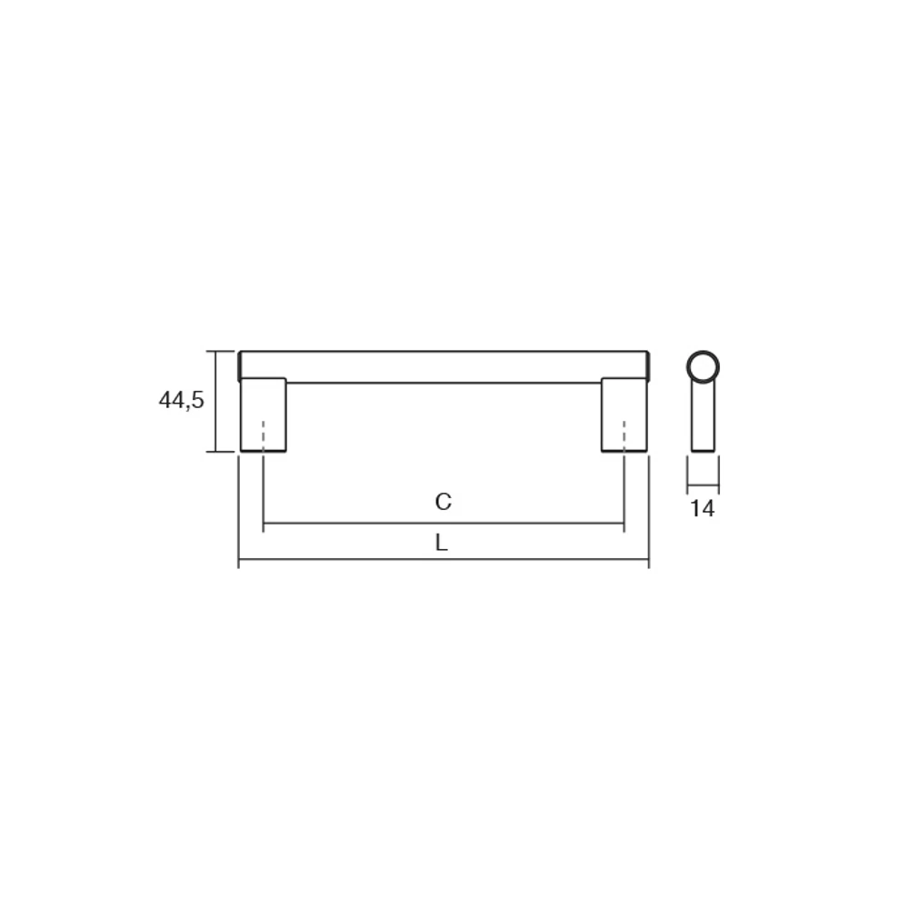 Kép 2/3 - Fogantyú  Viefe KOMBI  160mm rozsdamentes acél, szálcsiszolt