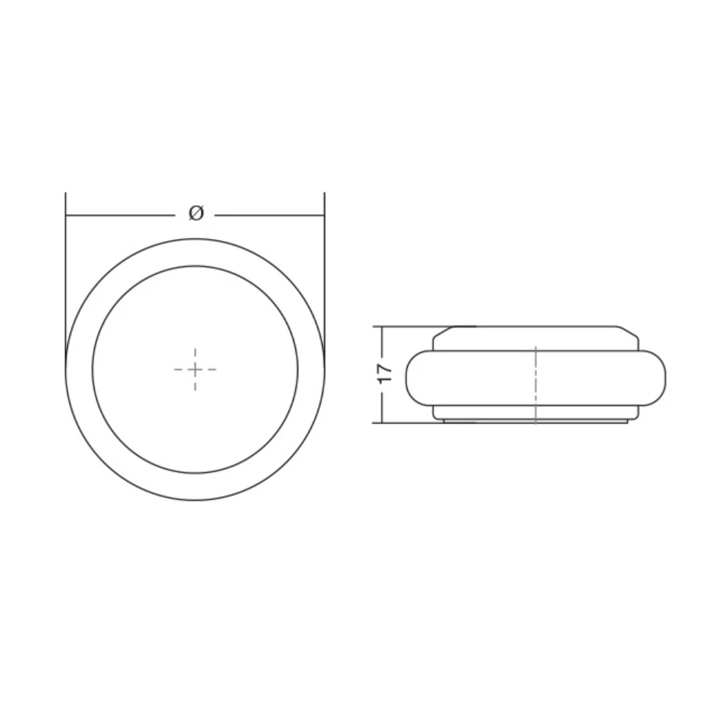 Kép 2/2 - Ajtóütköző  Viefe LOW 48mm, alumínium, láva szürke