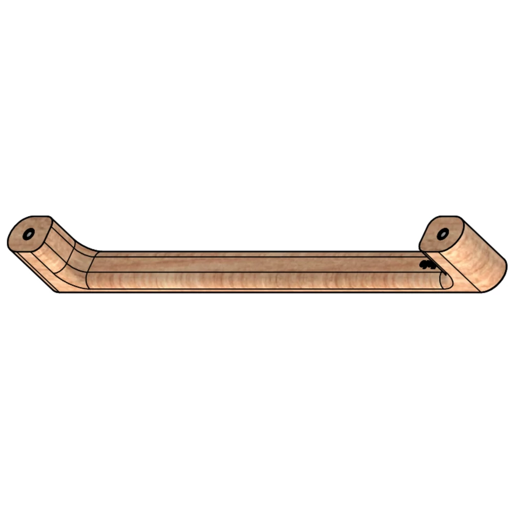 Kép 3/7 - Fogantyú  Viefe LUV WOOD  384mm, fa, dió