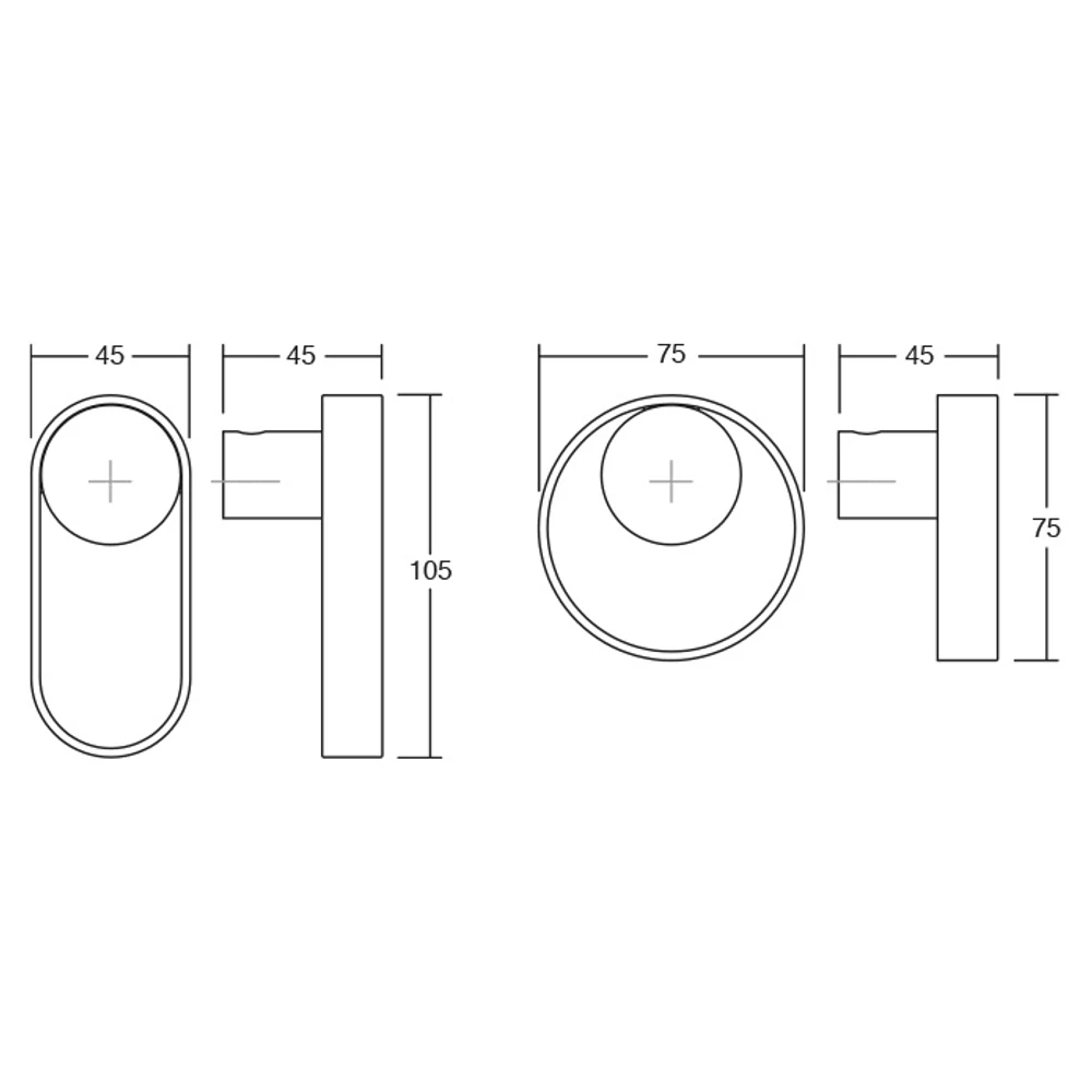 Kép 4/4 - Fogas  Viefe ORBIT   75mm, fém, fekete + vörösréz EI