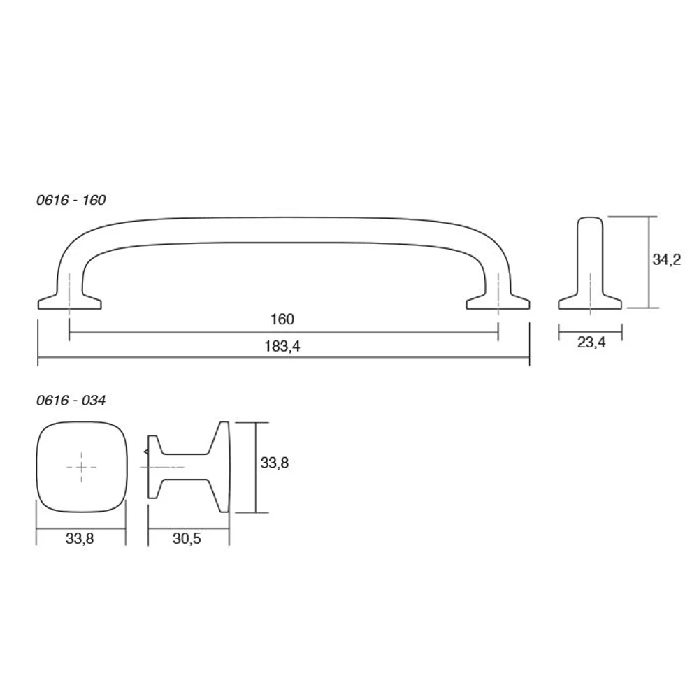 Kép 4/4 - Fogantyú  Viefe QUART BIG  160mm, fém, csiszolt sárgaréz