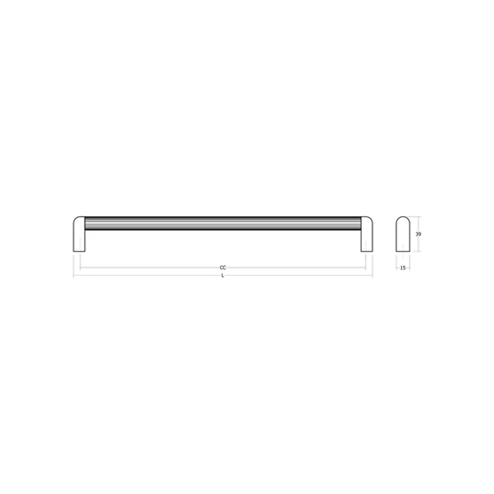 Kép 2/4 - Fogantyú  Viefe RISS MINI  192mm, alumínium, éjkék