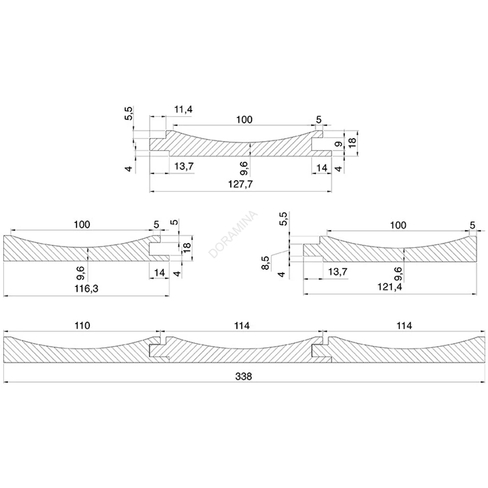 Kép 2/2 - FALI PANEL LEGATO LONDON KÉK (UNI TM0153) ZÁRÓ PROFIL 2750x122x18MM