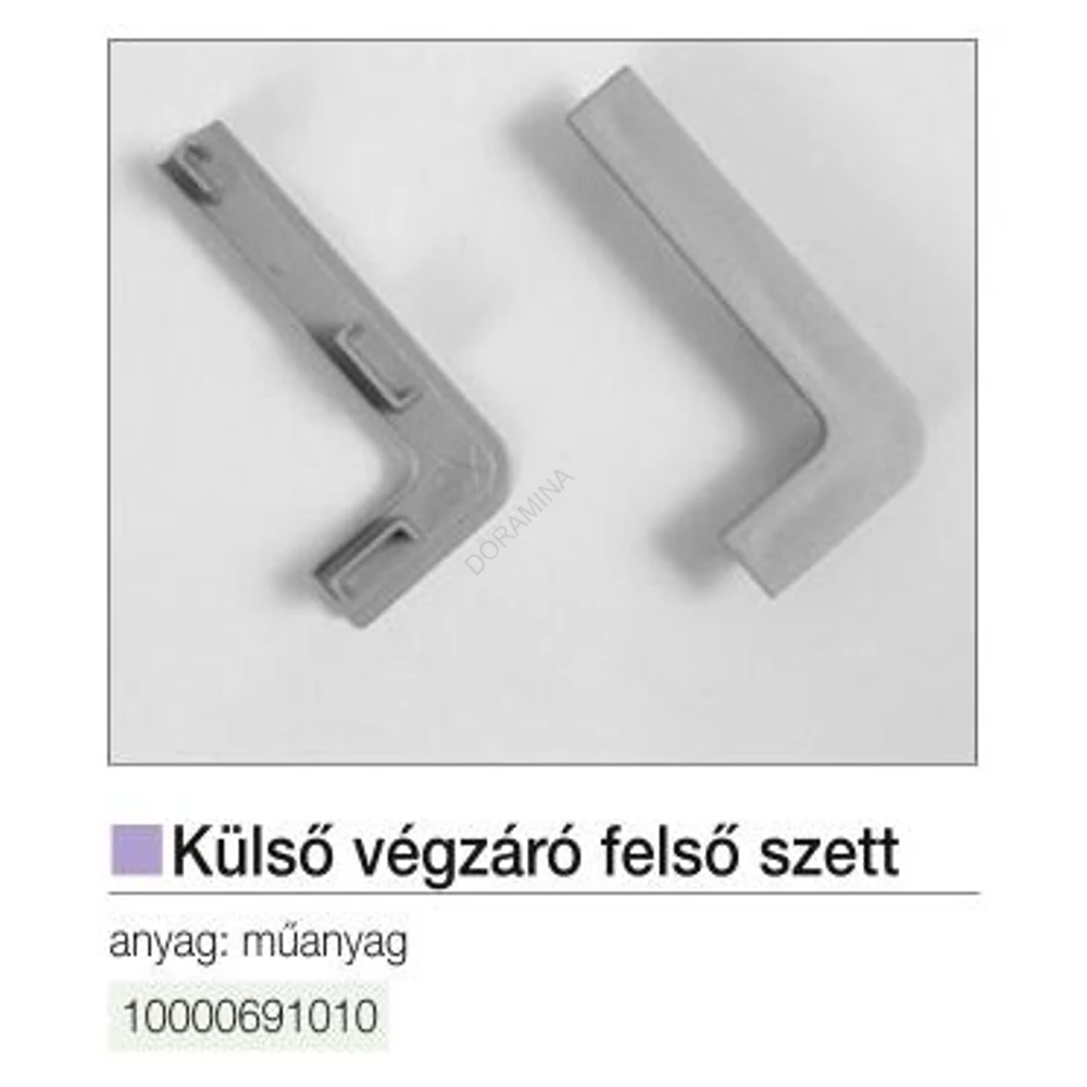 Kép 2/2 - GOLA PROFILRENDSZER KÜLSŐ VÉGZÁRÓ FELSŐ SZETT JOBBOS-BALOS MŰANYAG-ALUMÍNIUM