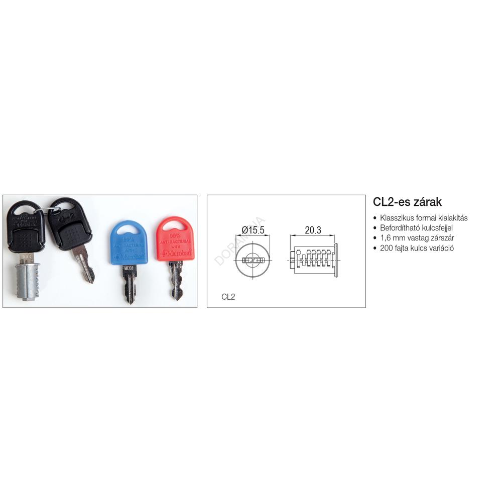 Kép 4/4 - CL BÚTORZÁR 702-CL2 KÖZPONTI FIÓKZÁR OLDALRA D=39,5mm, 500mm NIKKEL