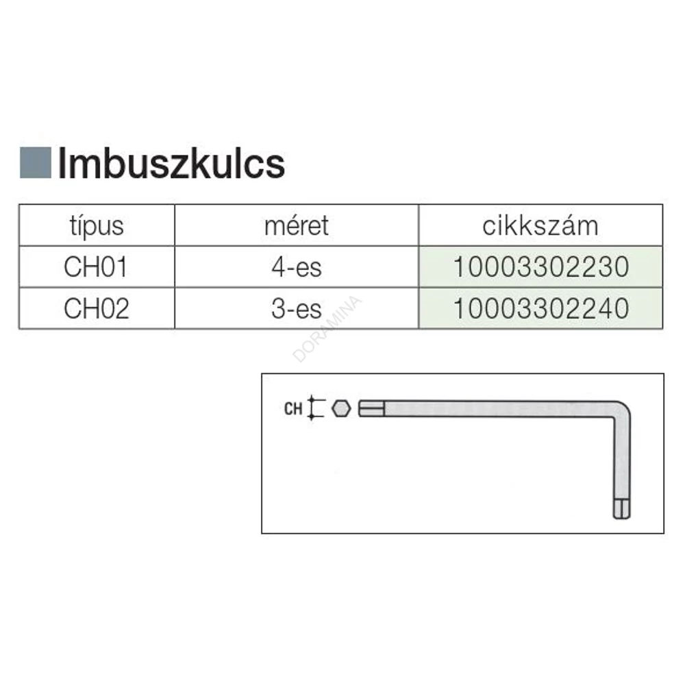 Kép 2/2 - ÖSSZEHÚZÓ CH01 IMBUSZKULCS 4-es HORGANYZOTT