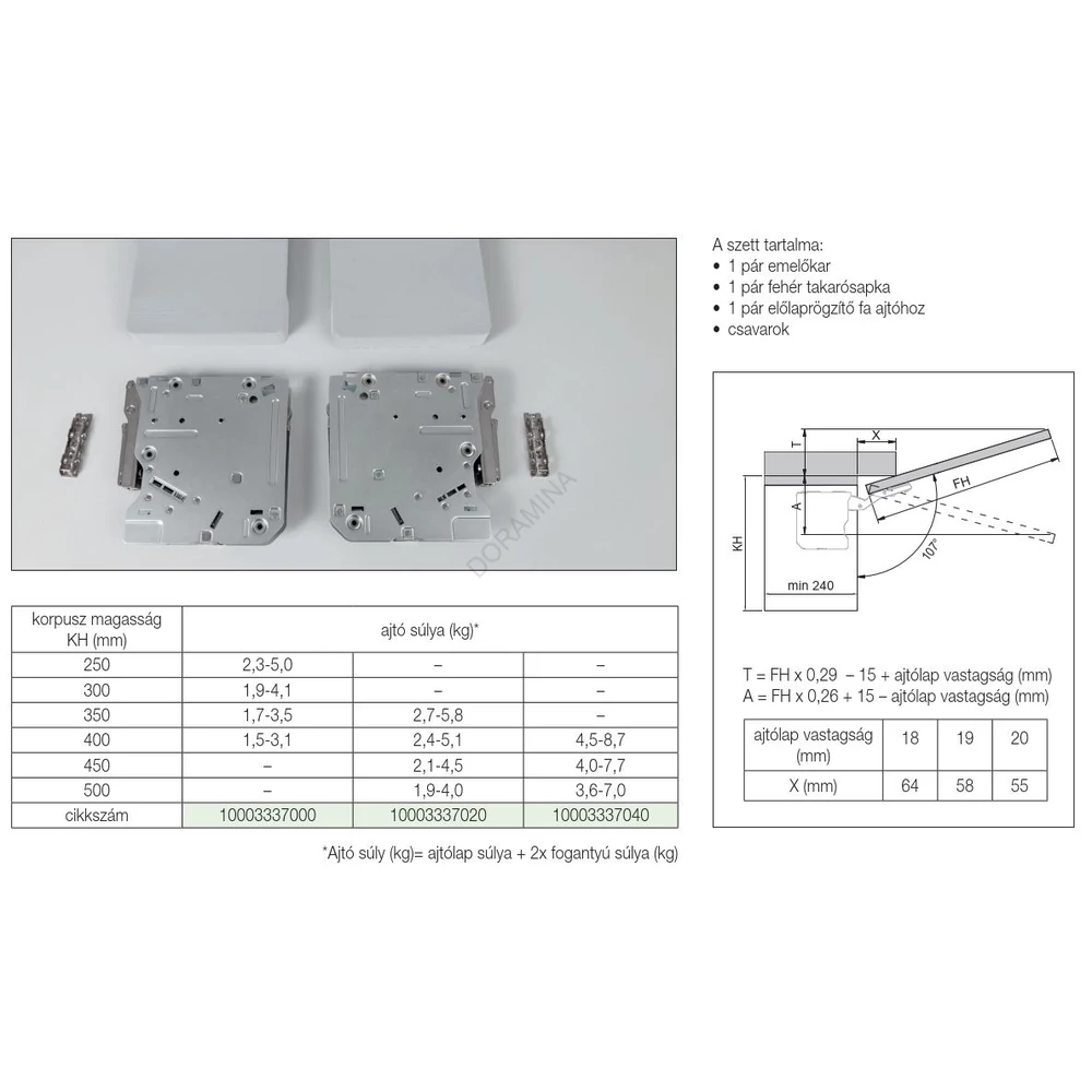 Kép 2/2 - FDS FELNYÍLÓ TOP STAYS SQ00AM FEHÉR
