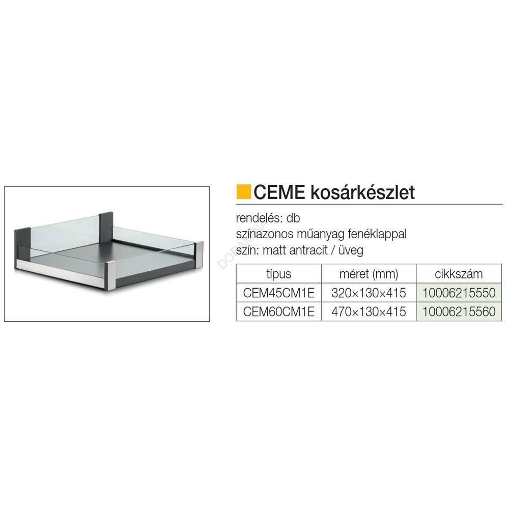 Kép 2/2 - BELSŐ FÉMRÁCS CEM60CM1E KOSÁR ANTRACIT
