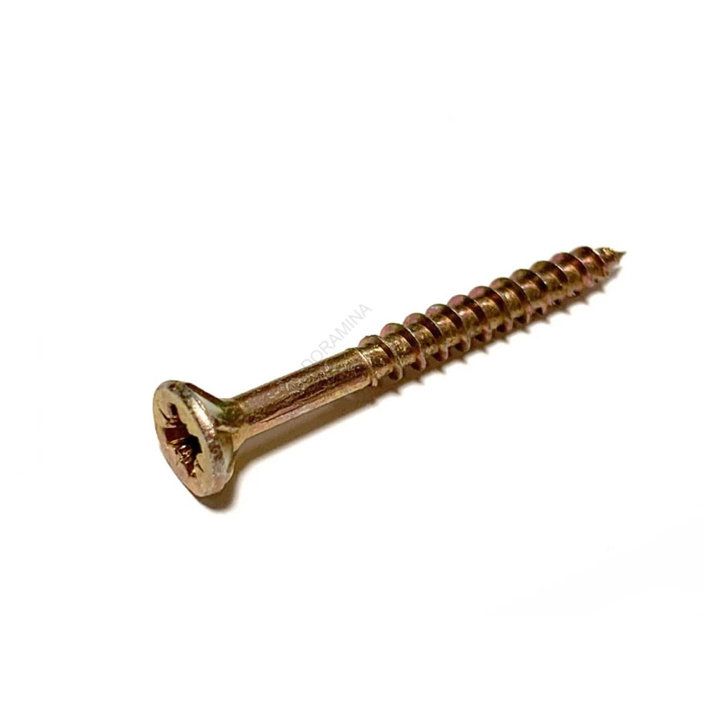 Kép 2/3 - FACSAVAR REISSER 4x40mm ACÉL, SÁRGÍTOTT, RÉSZMENETES 500db/doboz