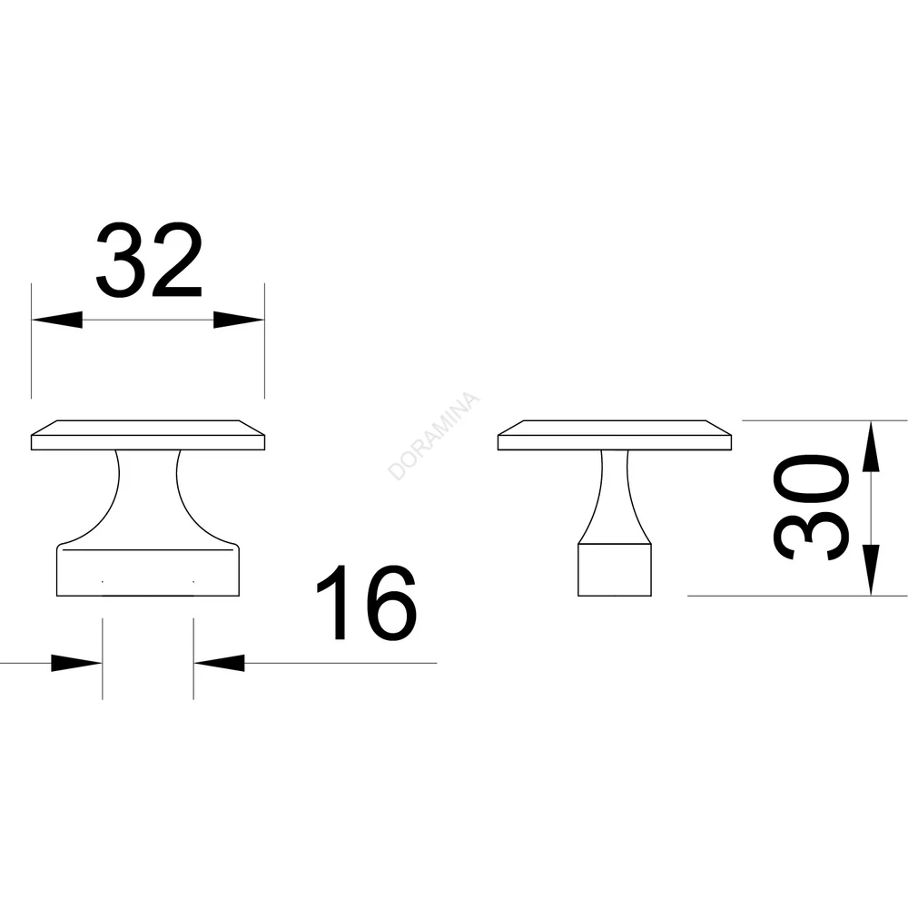 Kép 2/2 - BÚTORFOGANTYÚ 2439-32ZN87 MATT ARANY