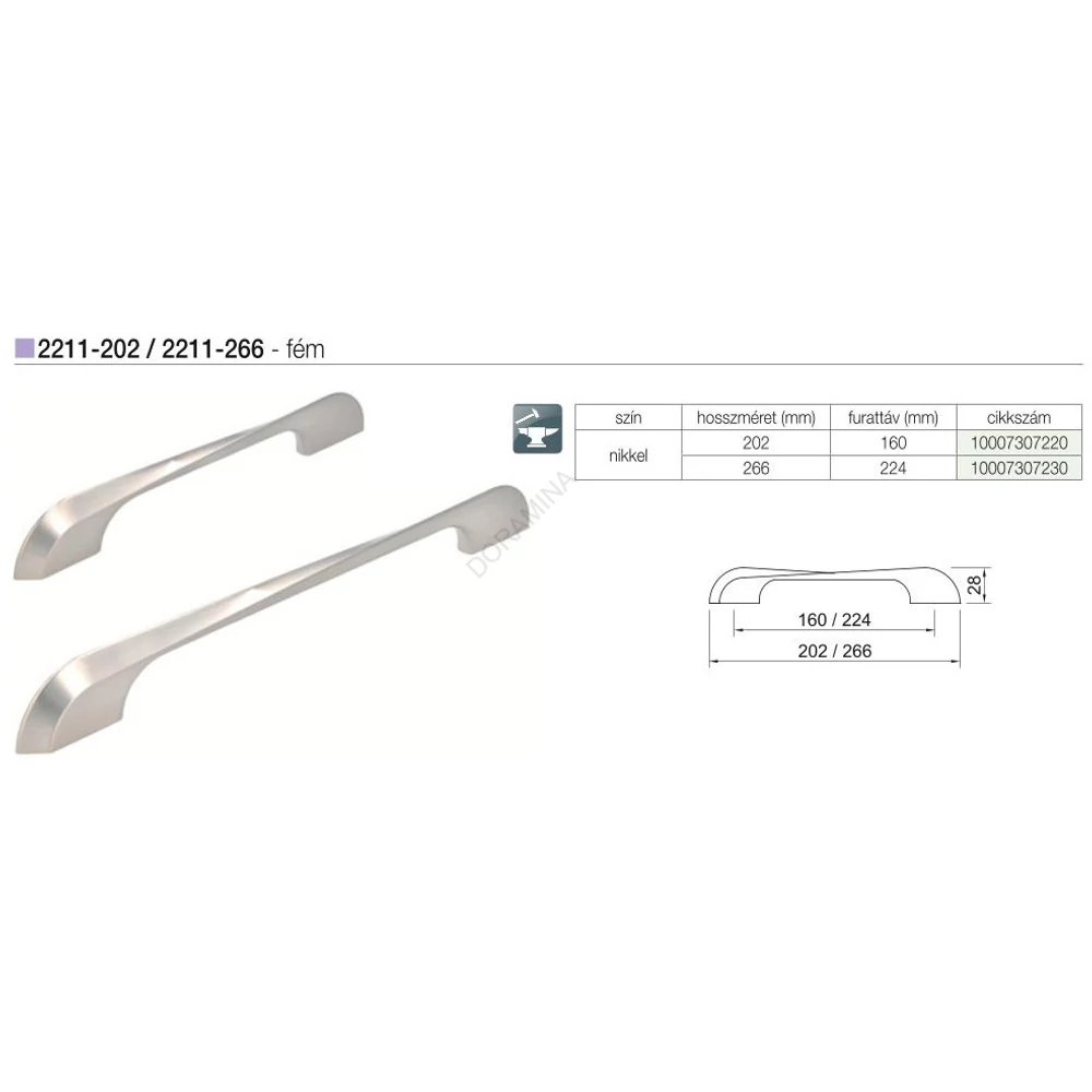 Kép 2/2 - BÚTORFOGANTYÚ 2211-202ZN21 NIKKEL