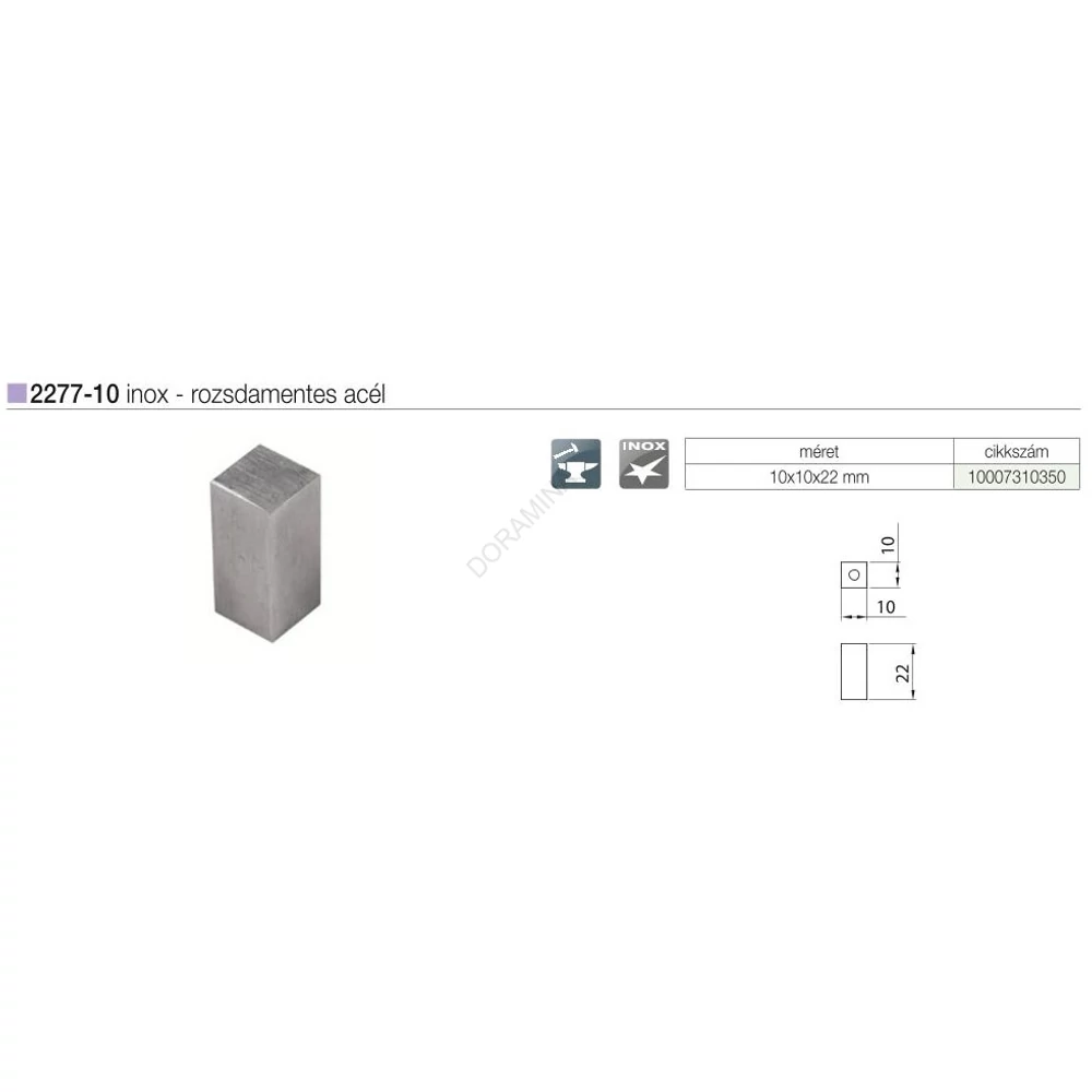 Kép 2/2 - BÚTORFOGANTYÚ 2277-10 N1 . ACÉL