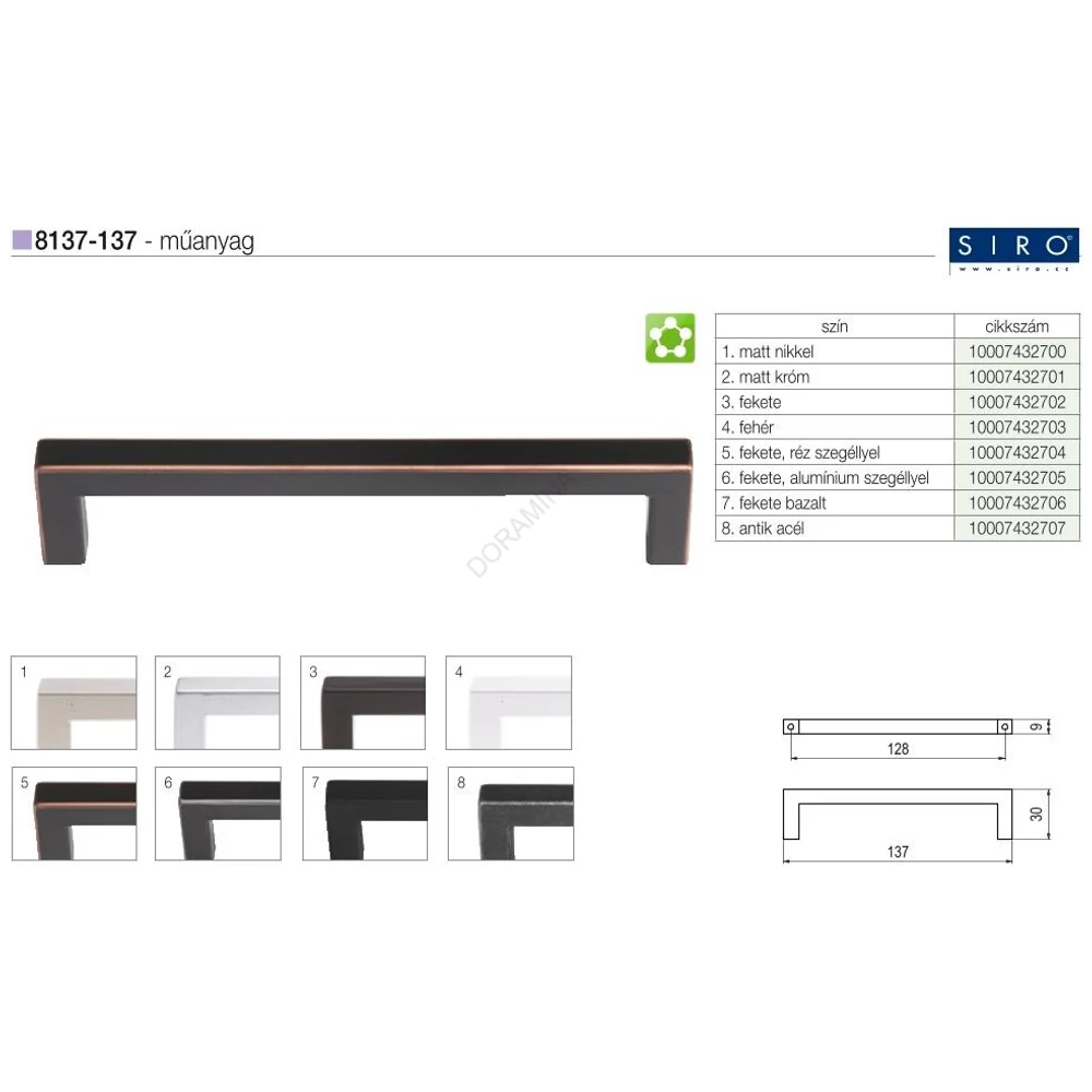 Kép 2/2 - BÚTORFOGANTYÚ 8137-137 128 FEHÉR