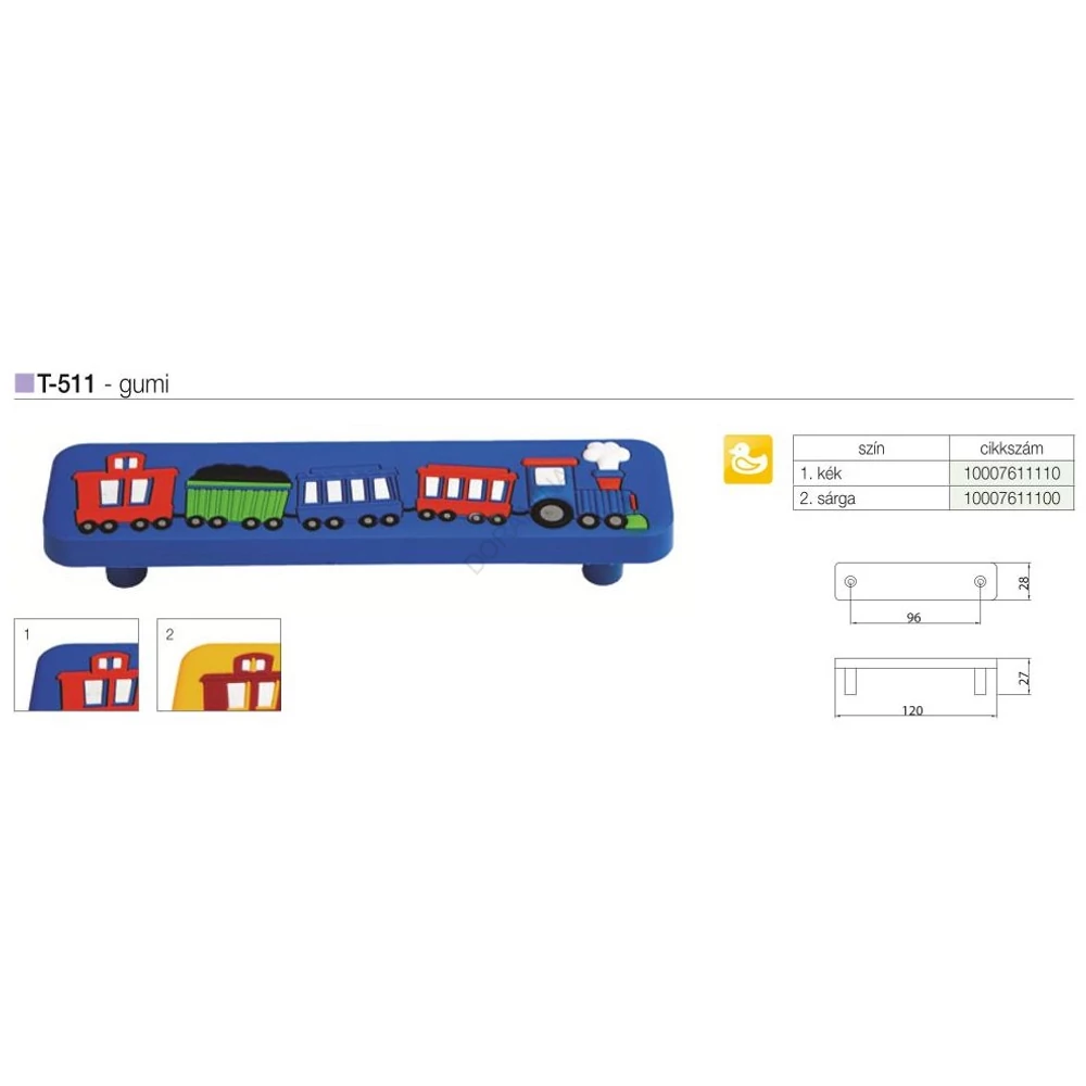 Kép 2/2 - BÚTORFOGANTYÚ T511 96/119 KÉK