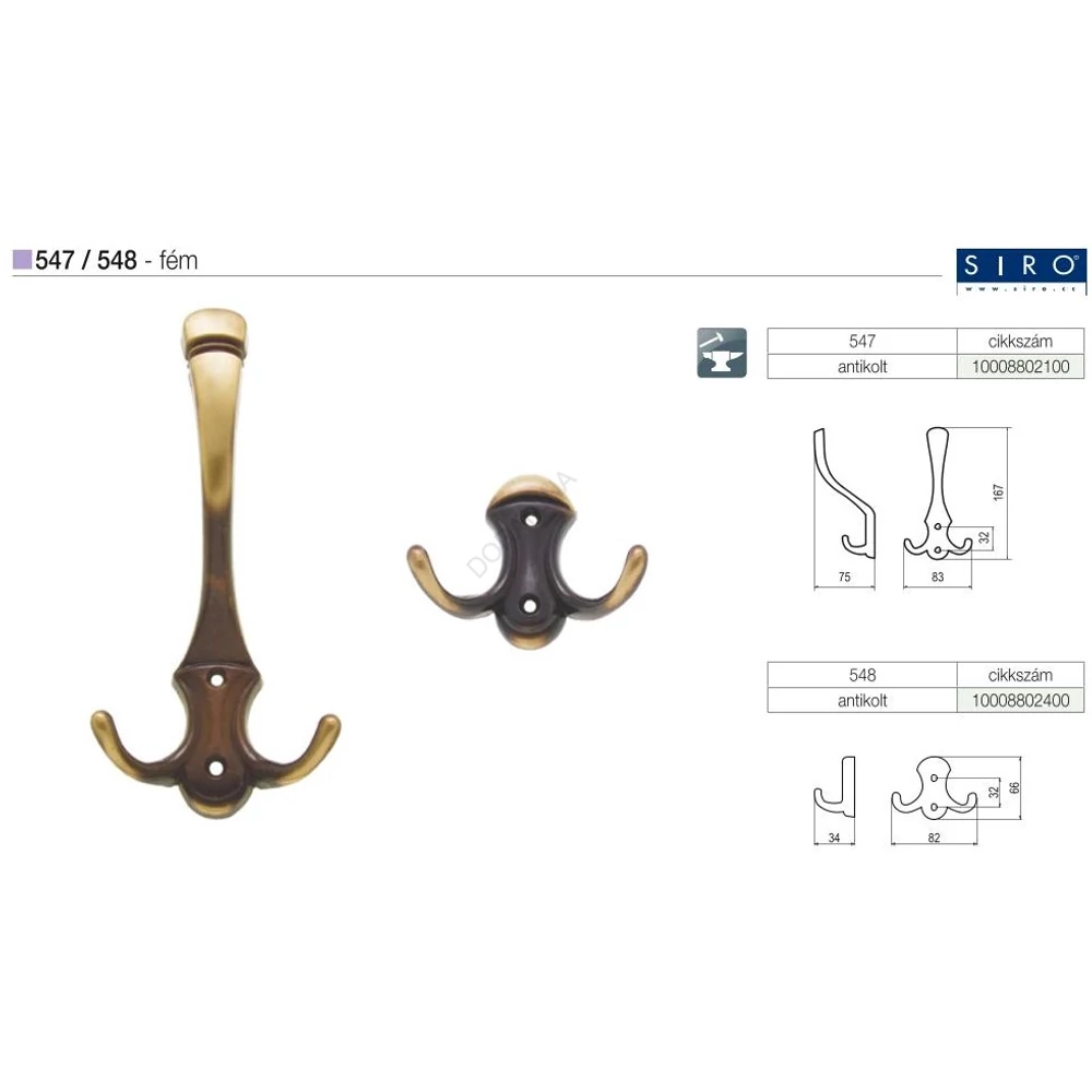 Kép 2/2 - FOGAS 548 32 ANTIKOLT BRONZ
