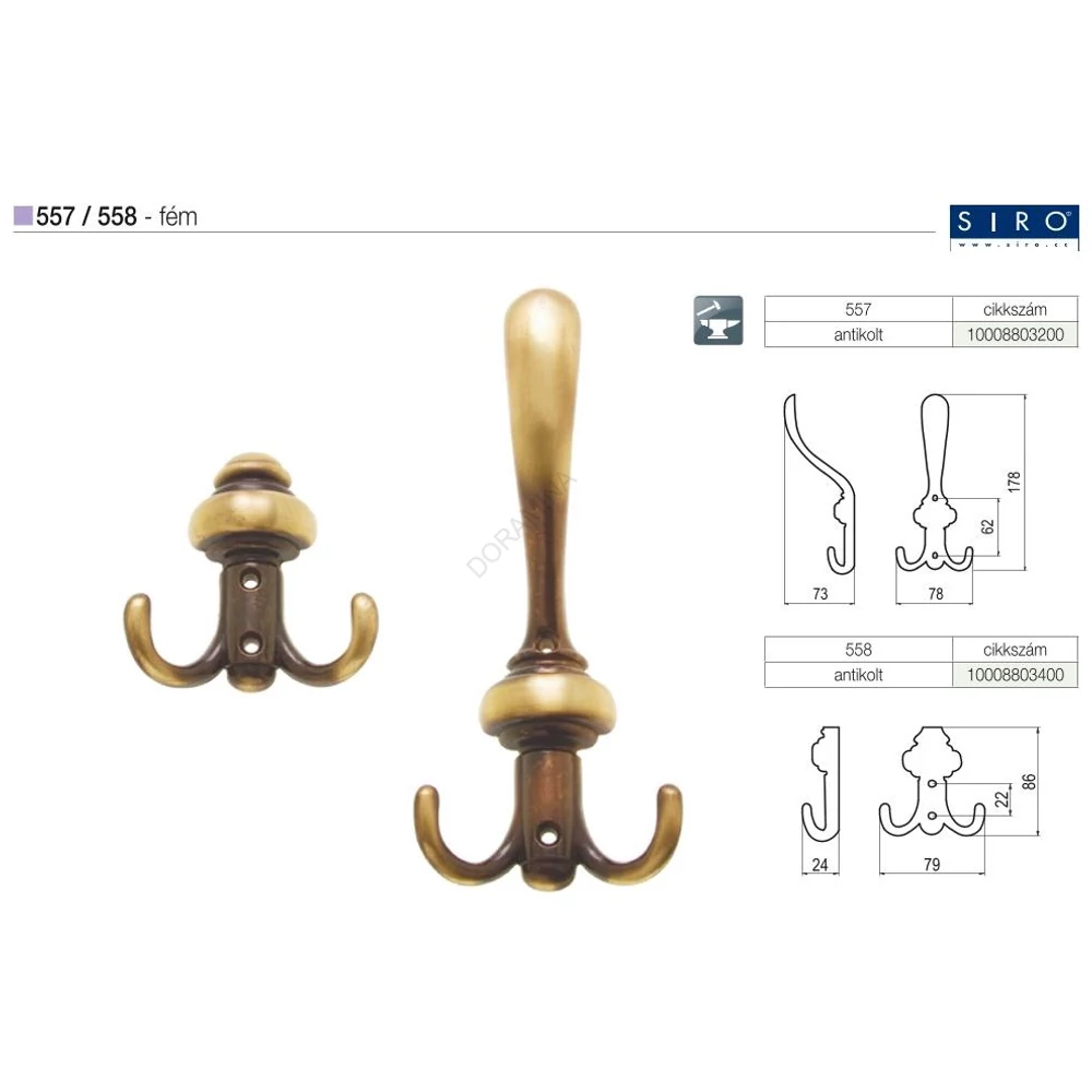 Kép 2/2 - FOGAS 558 22 ANTIKOLT BRONZ