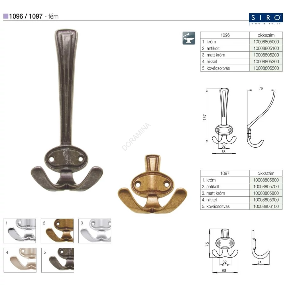 Kép 2/2 - FOGAS 1097 32 ANTIKOLT BRONZ