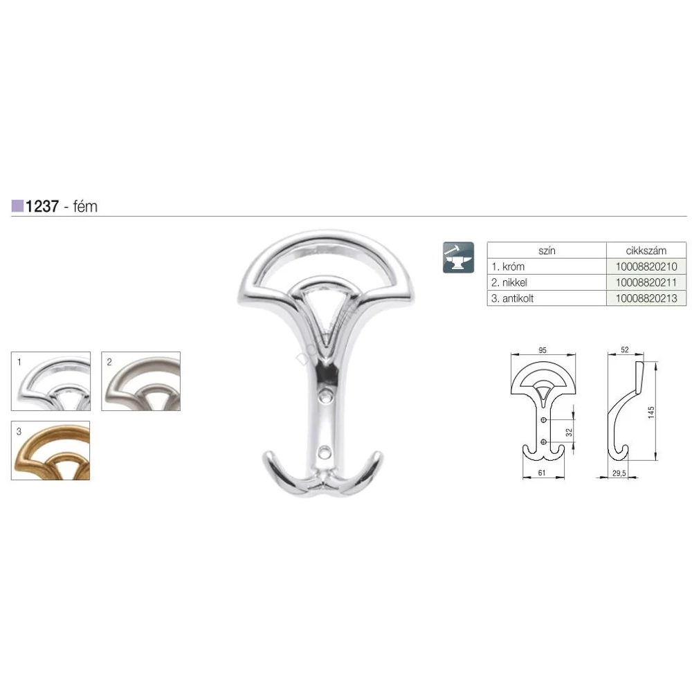 Kép 2/2 - FOGAS 1237 32 ANTIKOLT BRONZ