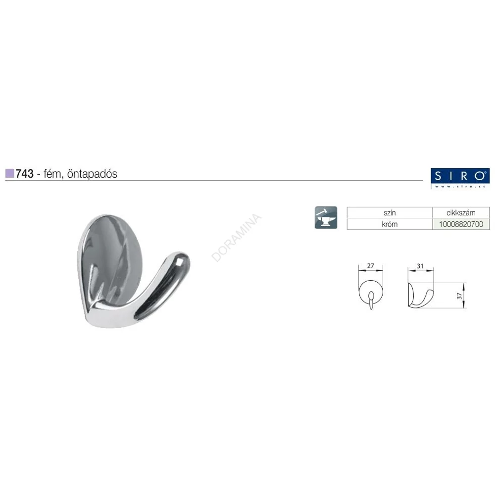 Kép 2/3 - FOGAS 743/ZN1K . KRÓM