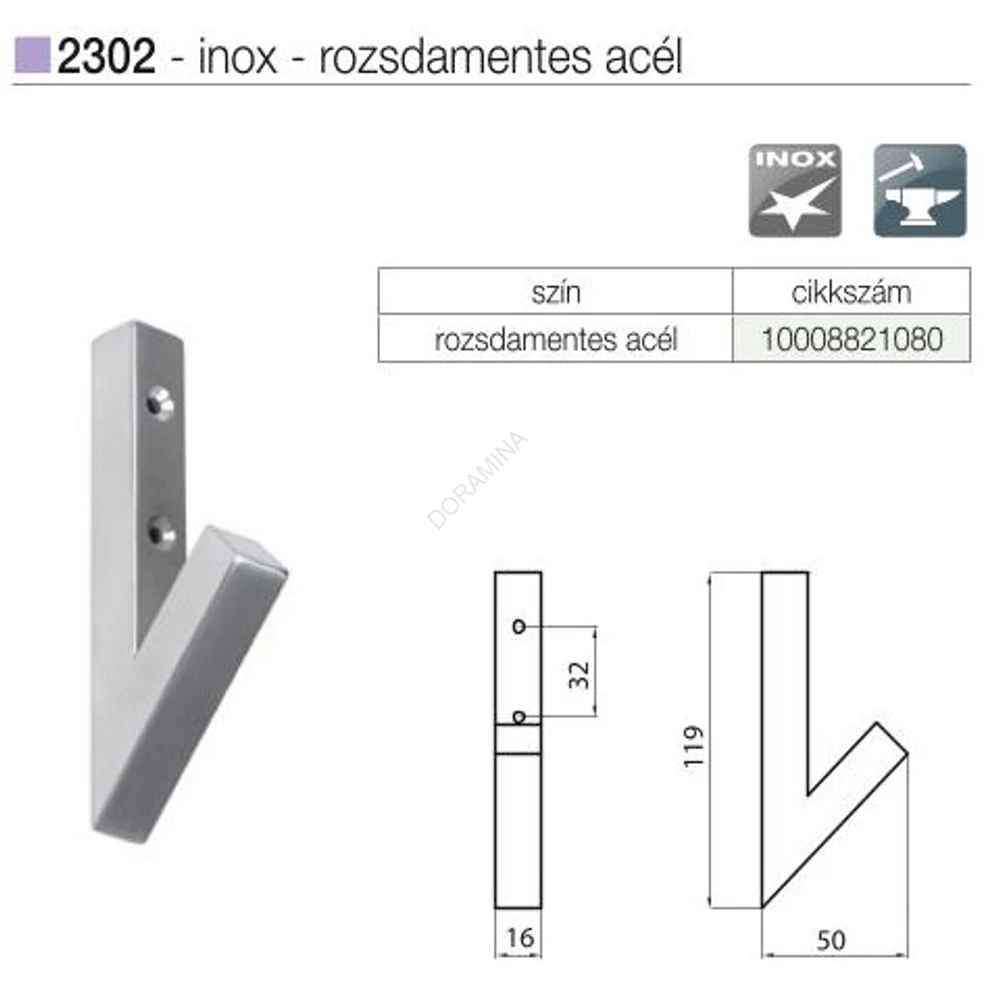 Kép 2/2 - FOGAS 2302/N1 . ACÉL