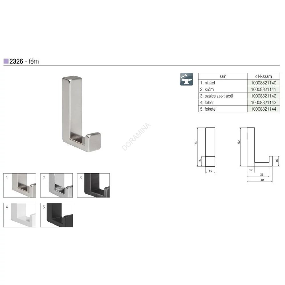Kép 2/2 - FOGAS 2326/ZN21 32 NIKKEL