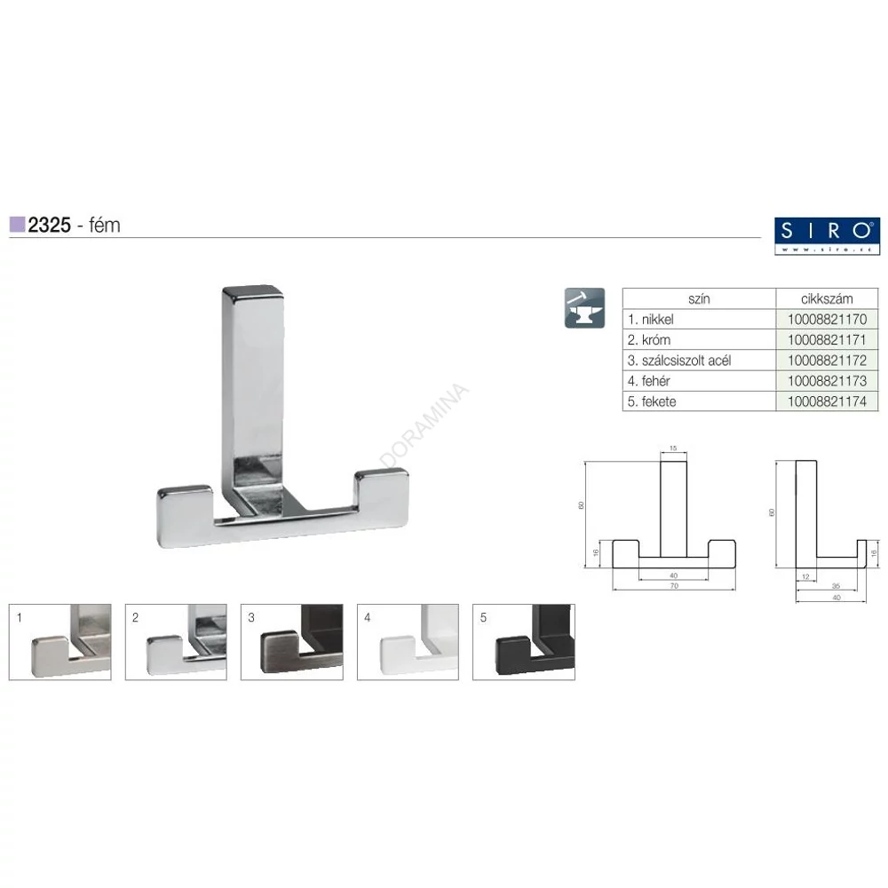 Kép 2/2 - FOGAS 2325/PB12 FEKETE