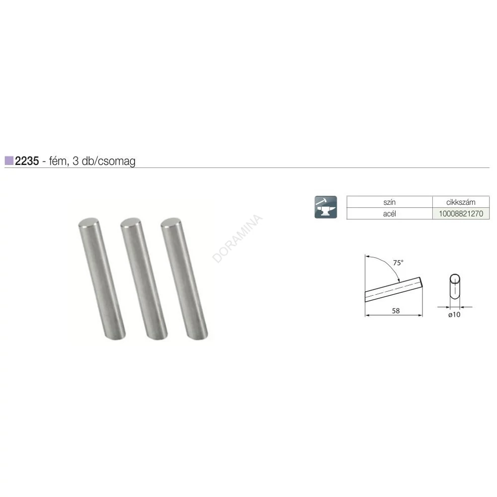 Kép 2/2 - FOGAS 2235F/N1V3S 3 DB/CSOMAG ACÉL