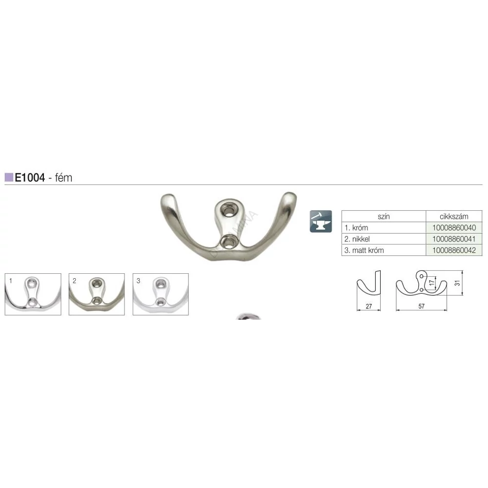 Kép 2/2 - FOGAS E1004 17 KRÓM