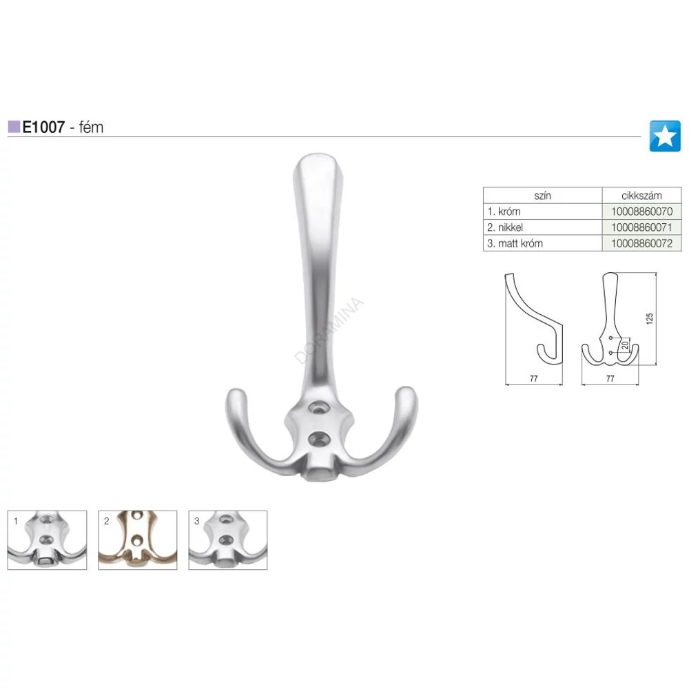 Kép 2/2 - FOGAS E1007 20 NIKKEL