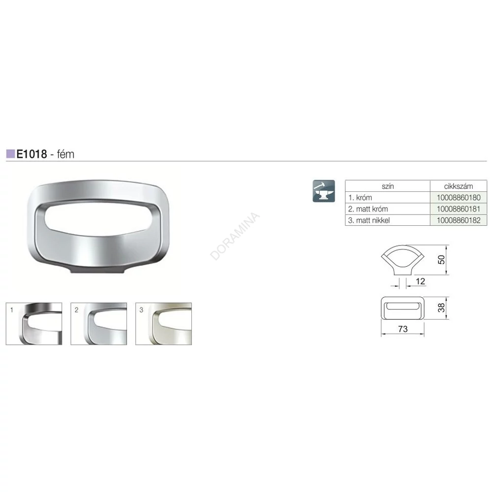 Kép 2/2 - FOGAS E1018 KRÓM