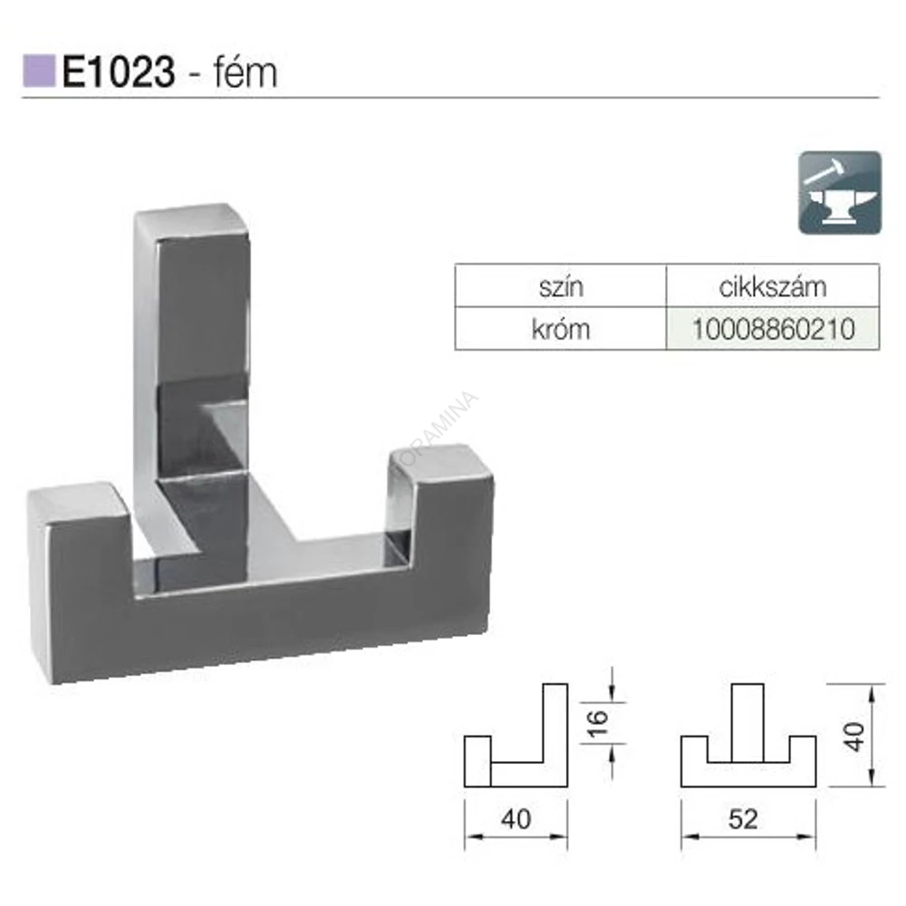 Kép 2/2 - FOGAS E1023 KRÓM