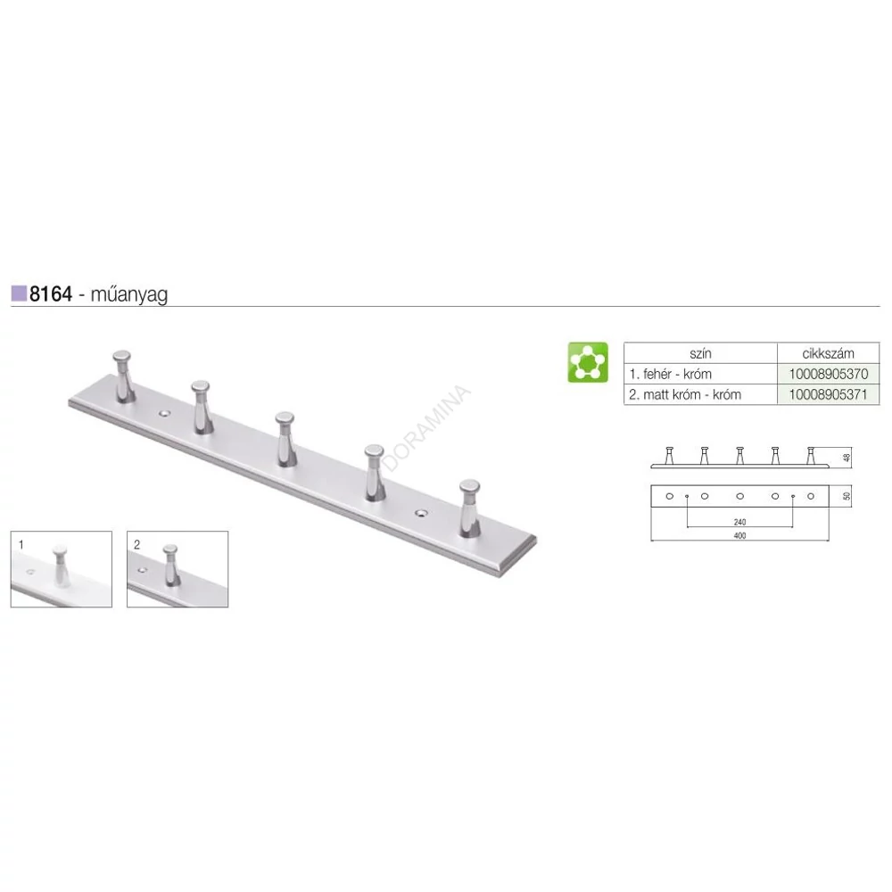 Kép 2/2 - FOGASSOR 8164 240 FEHÉR-KRÓM