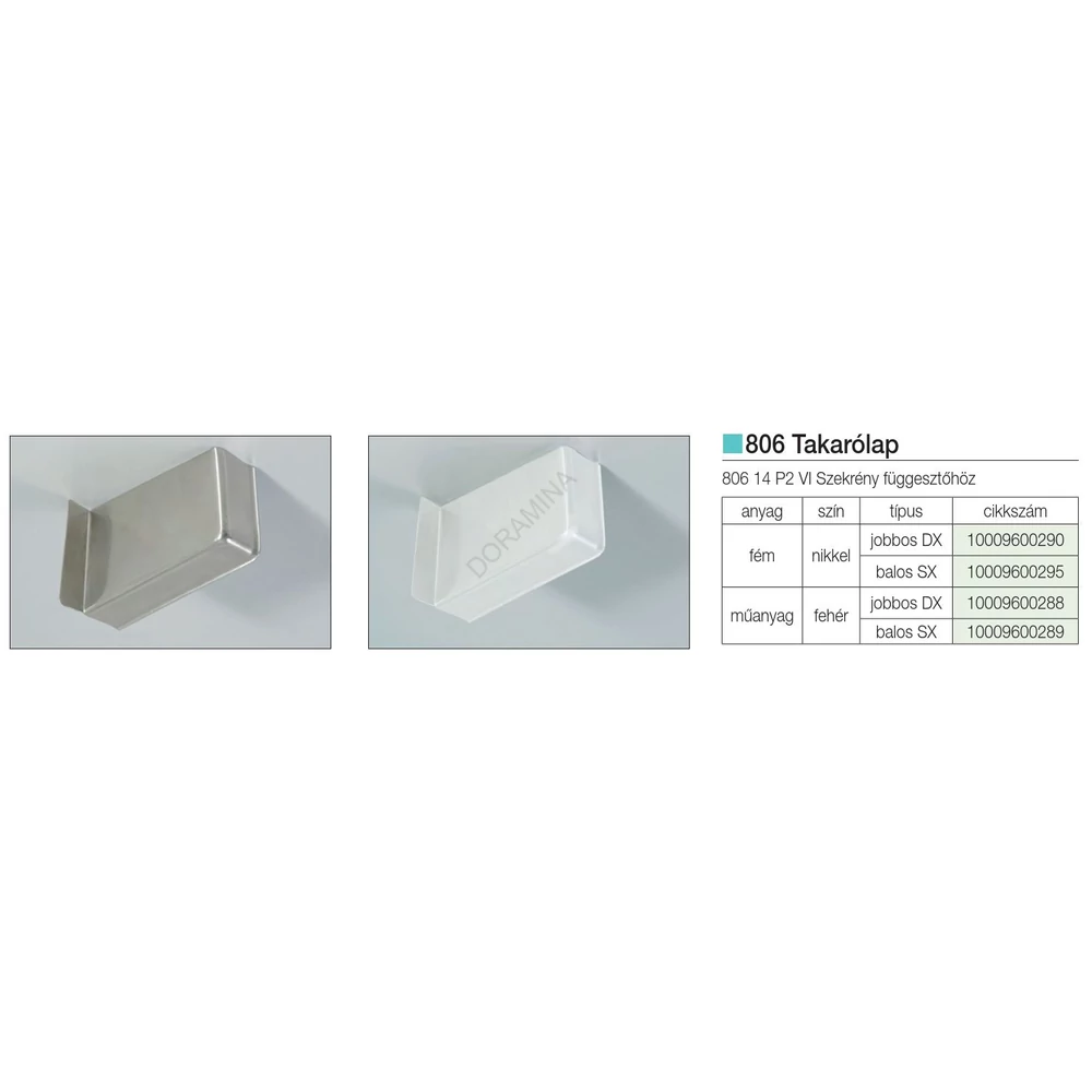 Kép 2/2 - SZEKRÉNY FÜGGESZTŐ 806-OS TAKARÓSAPKA BALOS 67x42x29mm NIKKEL