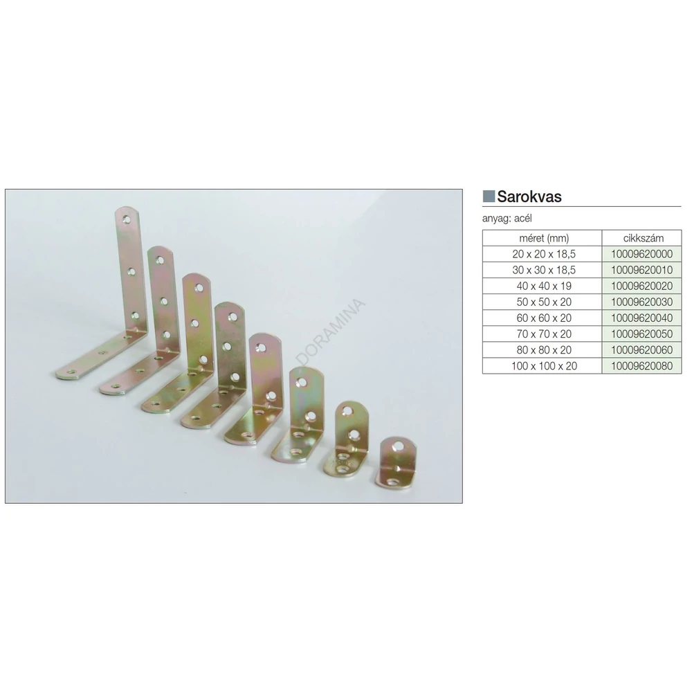 Kép 2/2 - SAROKMEREVÍTŐ C3283-70 SAROKVAS 70x70mm SÁRGARÉZ