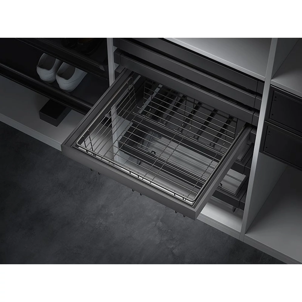 Kép 3/3 - HOME BOX FÉM TÁROLÓKOSÁR 500MM-ES, 340x155x383MM, ACÉLSZÜRKE