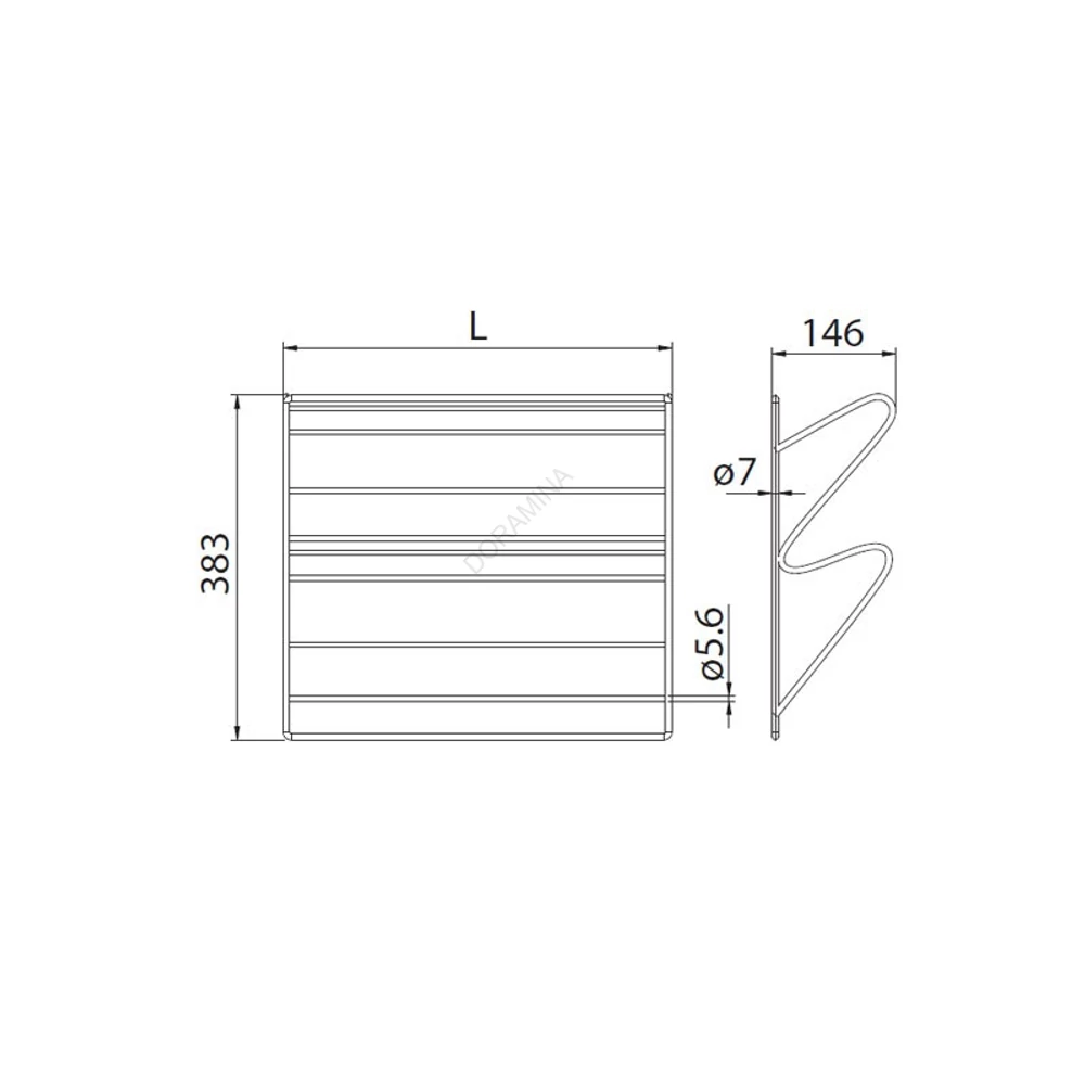 Kép 2/3 - HOME BOX FÉM CIPŐTARTÓ 600MM-ES, 438x146x383MM, ACÉLSZÜRKE