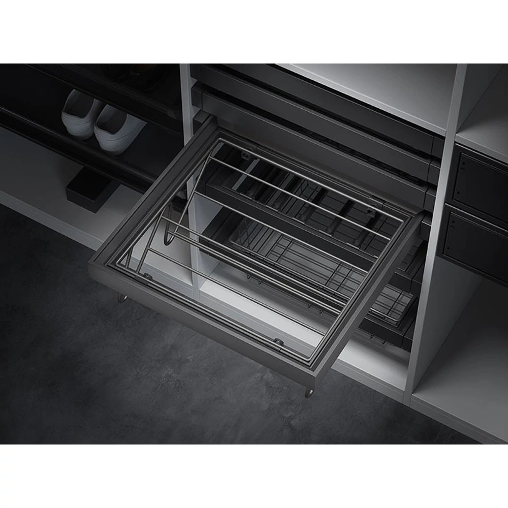 Kép 3/3 - HOME BOX FÉM CIPŐTARTÓ 600MM-ES, 438x146x383MM, ACÉLSZÜRKE