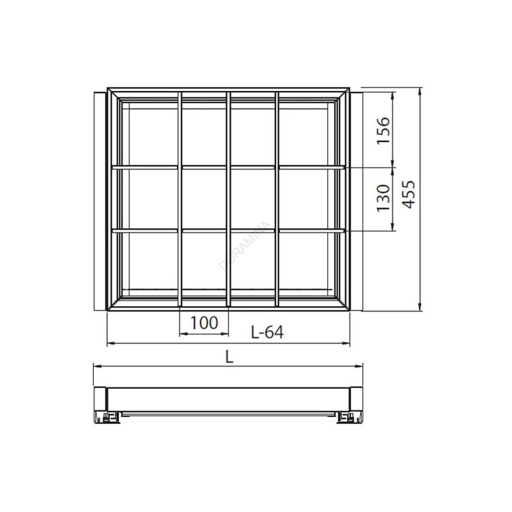 Kép 2/3 - HOME BOX FIÓK BŐRHATÁSÚ PIPEREOSZTÓKKAL, CSILLAPÍTOTT FIÓKCSÚSZÓVAL+TAKARÓVAL 600MM, ACÉLSZÜRKE