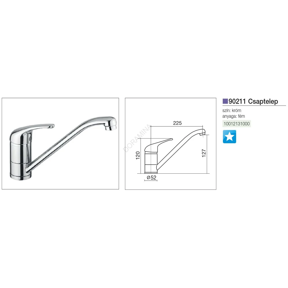 Kép 2/2 - CM CSAPTELEP 90211 EASY CSAP - KRÓM