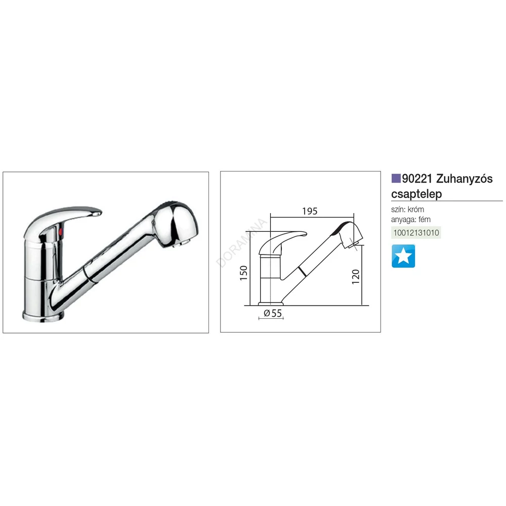 Kép 2/2 - CM CSAPTELEP 90221 EASY CSAP - KRÓM