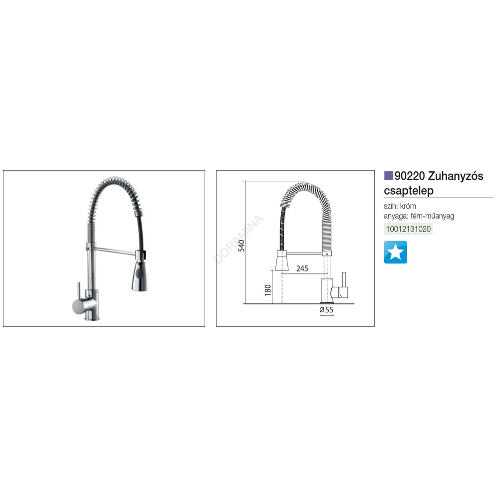 Kép 2/2 - CM CSAPTELEP 90220 EASY CSAP - KRÓM