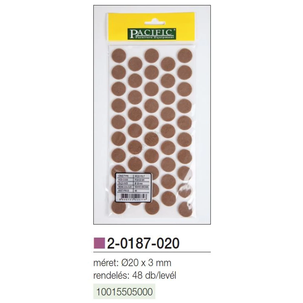 Kép 2/2 - PADLÓVÉDŐ ÖNTAPADÓS 20x3mm, 48db/levél NATÚR