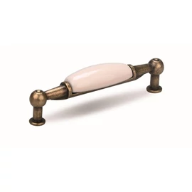 TULIP Fogantyú-Sara 96 antik réz/fehér porcelán + csavarok