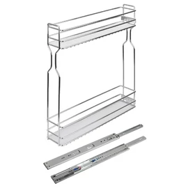 K-StrongWire KRÓM drótkosár 150 mm szekrényhez, csillapított golyós fióksínnel