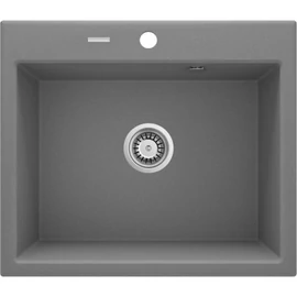 Gránit mosogató ANDANTE Gránit mosogató, 1 medence, metál szürke, 600 x 520 mm  06 ZQNS103