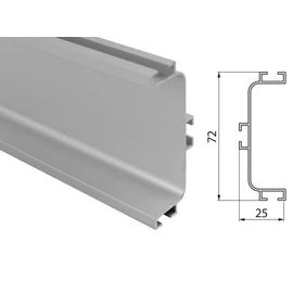 GOLA PROFILRENDSZER KÖZBENSŐ PROFIL 4200x72x25mm ALUMÍNIUM