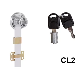 CL BÚTORZÁR 702-CL2 KÖZPONTI FIÓKZÁR OLDALRA D=39,5mm, 500mm NIKKEL
